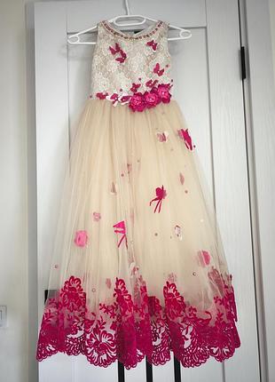 Праздничное длинное платье, выпускное платье