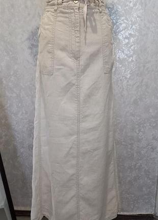 Длинная льняная юбка