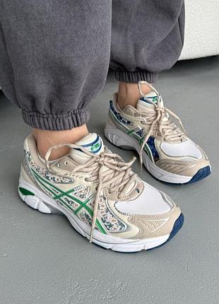 Кроссовки asics 1972-2160 beige/green floral 'oatmeal'