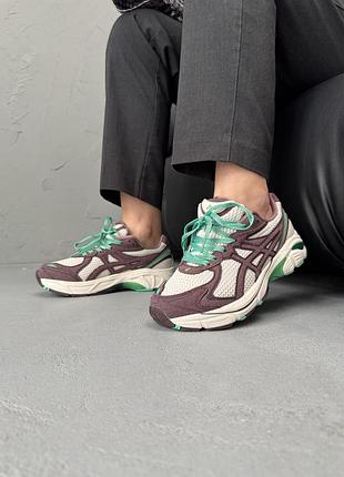 Кроссовки asics#-2160 beige/brown/green