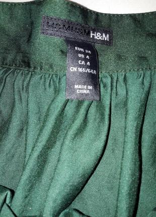Продам юбка с карманами зеленая клеш h&m2 фото