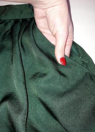 Продам юбка с карманами зеленая клеш h&m3 фото