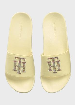 Tommy hilfiger женские желтые слайдеры