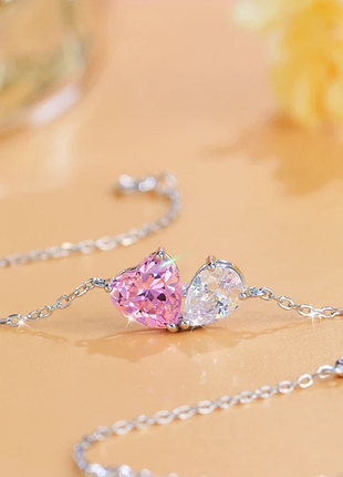 Серебряный браслет "романтические чувства"