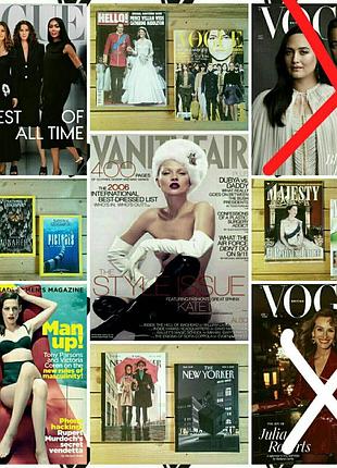 Журналы vogue uk-usa (2023-2024), majesty, gq uk, national geographic, new yorker (2023)