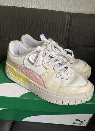 Гарні шкіряні кросівки puma в пастельних кольорах, puma cali dream, 38.5, 24.5см