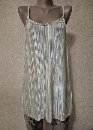 Легкая красива женская плиссированная майка, блузка boohoo
