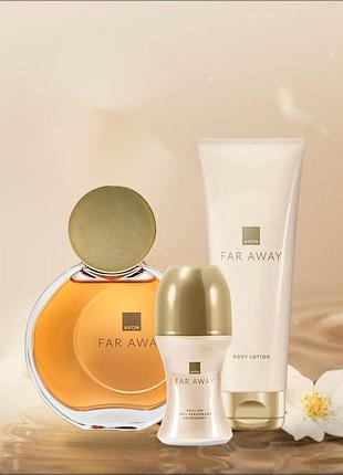 Набір far away avon 3 в 1 , фар авей ейвон , аромат та парфумований крем для тіла