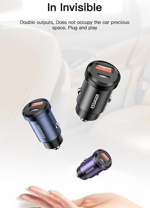 Автомобильное зарядное устройство essager 30 Вт usb