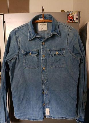 Джинсова сорочка, м, довжина 72, груди 114, плечі 44см