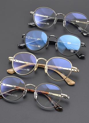 Круглые очки chrome hearts