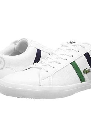 Чоловічі кеди кросівки натуральна шкіра lacoste