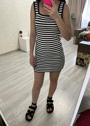 Сарафан в полоску на с