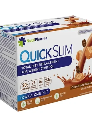 Коктейль quick slim "карамельный латте", 30 саше по 23 г