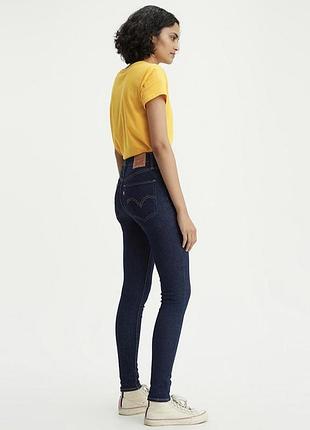 Джинси висока талія посадка стрейч скіни levi’s  сині оригінал