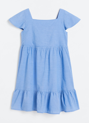 Платье летнее h&amp;m голубое хлопок платье 3