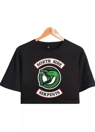 Только 24 часа! кроп футболка  south side serpents, ривердейл