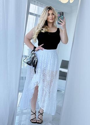 Юбка-шорты из гипюра