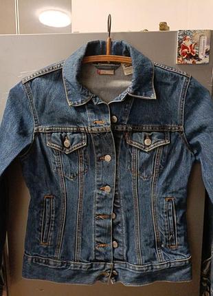 Джинсовая куртка, s, длина 56, грудь 92, плечи 40, рукава 63см