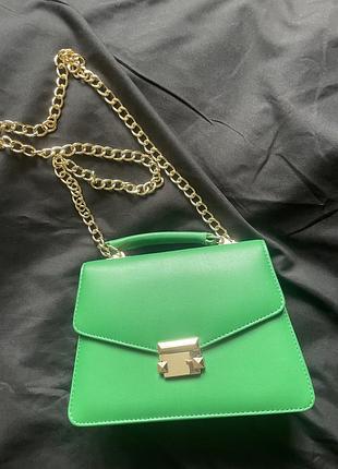 Зелена жіноча сумка