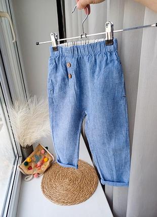Брюки льняные брюки zara