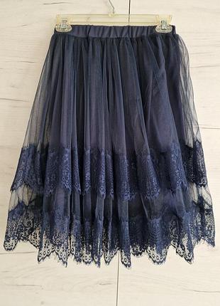 Юбка mone, 164 см. темно-синяя