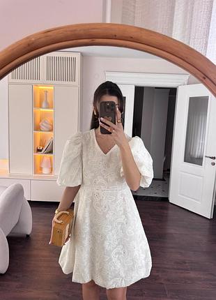 Накладний платіж ❤ турецька вишита бавовняна сукня прошва з рукавами ліхтариками