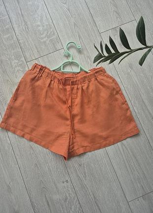Женские льняные летние шорты mango
