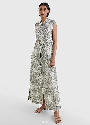 Длинное платье на пуговицах платье-рубашка оригинал tommy hilfiger