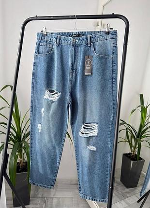 Джинси mom з високою посадкою від b o o h o o