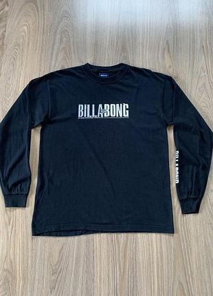 Мужской винтажный хлопковый лонгслив кофта с принтом billabong