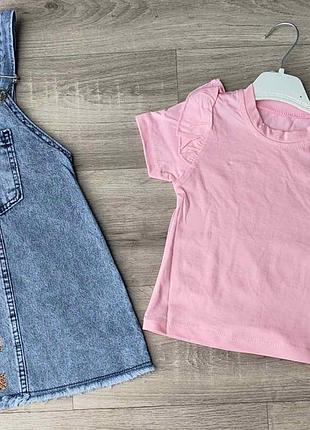 Джинсовый сарафанчик + футболка