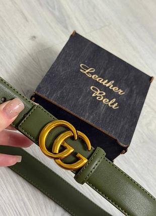 Женский ремень китай 3см кожа из натуральной кожи, ремень женский хаки медь с коробкой, ремень кожаный ремень, ремень