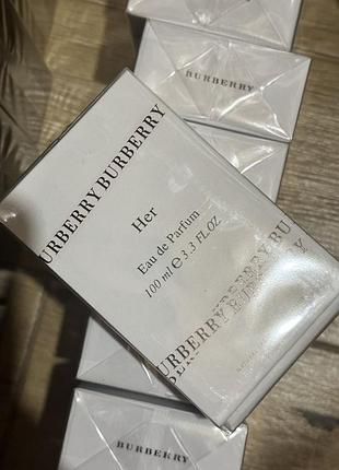 Burberry her original 100ml edp парфюмированная вода