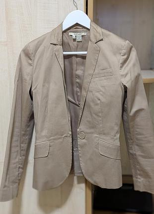Пиджак женский zara размер s/36/44 песочного цвета