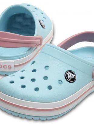 Крокси з полосою сабо шльопанці  босоніжки crocs (оригінал)