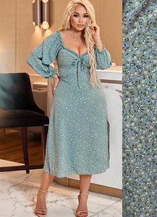 Летнее платье штапель 48-52