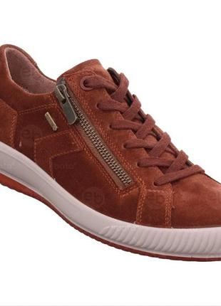 Женские кеды мокасины натуральная замш legero tanaro wood на молнии и с мембраной gore-tex