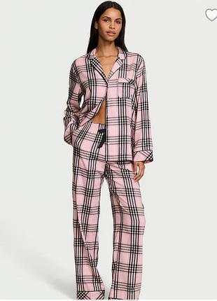 Піжама victoria's secret flannel pj set print.