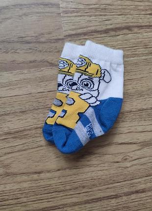 Дитячі шкарпетки для хлопчика щенячий патруль кримез р.0-3міс. disney