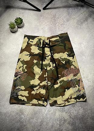 Camo baggy shorts камуфляжні широкі шорти