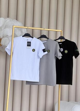 Футболка с патчем stone island, стоник, стон айленд 9, 10, 11, 12, 13, 14 лет, рост 134-164 см