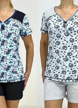 Піжама жіноча футболка з шортами