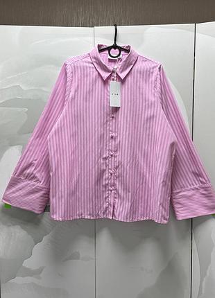 📌 нова рожева рубашка, сорочка, блуза vila, нова з паперовою біркою