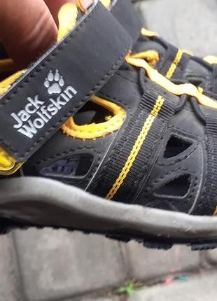 Детские сандали jack wolfskin kids' sun climber29р.ст 17,5см.черно-желтые.