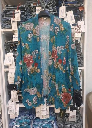 Кардиган накидка,вискоза цветы батал. р 54-56