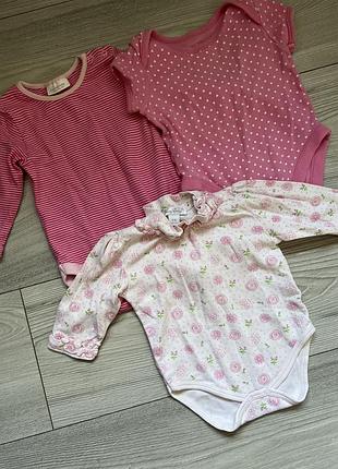 Набір боді чоловічків на дівчинку 3-6 місяців