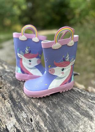 Дитячі гумовці єдиноріг для дівчинки