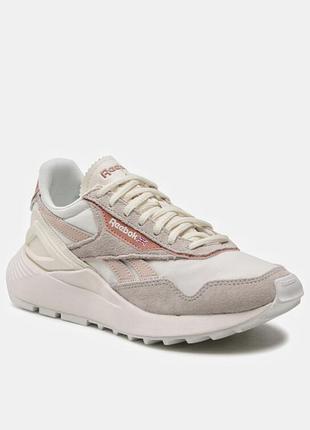 Кожаные нюдовые женские бежевые кроссовки reebok classic cl legacy az 39-39,5 и 42 размер