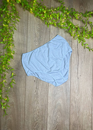 Светло-серые трусики макси primark в белый горошек, 100% хлопок, размер m (pr79mgppm)